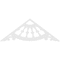 Ekena Millwork Pitch Wagon Wheel Architectural Grade PVC Gable Pediment, 72"W x 27"H x 1"P (9/12) GPP072X027X100WAG - alternate 2
